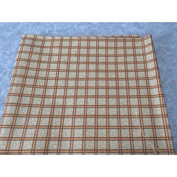 Brackman For Moda Cotton Fat Quarter 18x22 Plaid Sorghum Taffy Fabric P7024 Quil - Picture 1 of 6